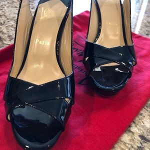Christian Louboutin Women Leather Peep Toe